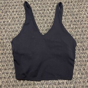 Black V-Neck Crop Top